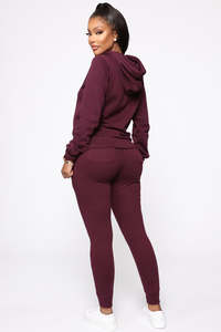 Wholesale Women Hoodie Jogger <b>Set</b> Casual Fleece Tracksuit Streetwear Two Piece Outfit Supplier USA - Product Image 2