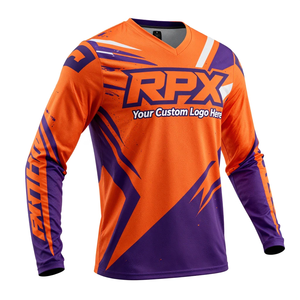 เสื้อเจอร์ซีย์มอเตอร์ครอส RPX แบบสั่งพิมพ์ลายตามต้องการ แขนยาว แห้งเร็ว สำหรับแข่งออฟโรด สีส้มม่วง - Product Image 1