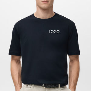 Precio de Fábrica para Compradores al por Mayor: Camiseta Básica Versátil para Hombre con Diseño de Logotipo Personalizable en Color Sólido 2026 - Product Image 1