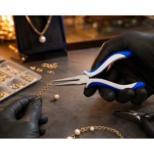 <b>Long</b> Snipe Chain Needle <b>Nose</b> Pliers Precision Jewelry Making Tool ZetomedPro - Product Image 4