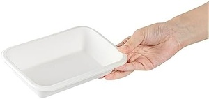 Heavy Duty Bagasse Disposable Container 1000ml Oil Resistant Takeaway Food <b>Box</b> For Delivery Unbleached Recutangler Shape Boxes - Product Image 1