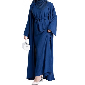 Abaya de Alta Calidad de Dubái para Mujeres Adultas, Regalo para Eid y Ramadán, Abayas Azules para Oraciones, Vestidos Musulmanes Modestos, Estilo Vintage de Oriente Medio - Product Image 6