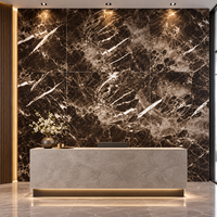 Panneau composite en aluminium (ACP) à motif marbre brun pour revêtement mural intérieur d'hôtel, façade, aménagement de magasin, fournisseur en gros
