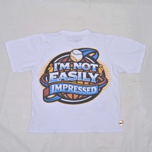 T-shirt de baseball blanc pour homme de qualité supérieure avec logo personnalisé, imprimé, décontracté, col rond, manches courtes, coupe classique, en coton - Product Image 5
