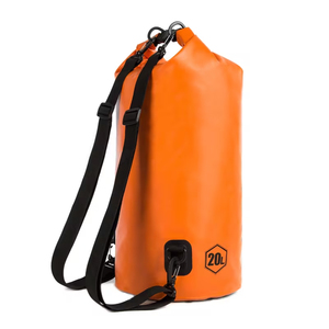 Sac étanche de haute qualité en bâche PVC et tissu nylon orange 30-40L avec bandoulière réglable pour usage extérieur AINI WEAR Personnalisé - Product Image 1