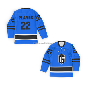 Jersey de Hockey sobre Hielo Personalizado en Dorado y Negro para Hombre, Sublimado, con Número de Equipo, Uniforme de Manga Larga, Malla Transpirable que Absorbe la Humedad - Product Image 4
