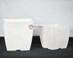 Modern Square PP Plastic Flower Pot for Indoor Outdoor Garden Decoration - Product Image 2
