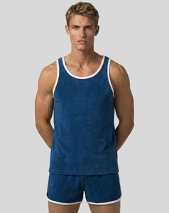 Débardeurs Homme Bleus en Polyester/Coton Qualité Premium 2026 – Grande Vente, Respirants, Séchage Rapide, Couleur Unie, Design Personnalisé, Logo Frontal - Product Image 1