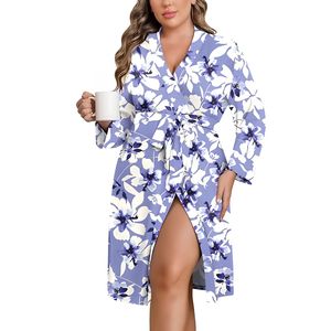 Bata de Maternidad para Mujer, Talla Grande, Lisa, para Verano, Ligera, sin Mangas, Tipo Kimono, con Bolsillos, Largo hasta la Rodilla - Product Image 1