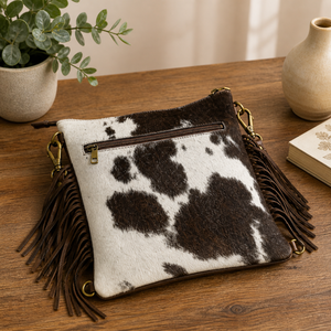 Premium Cowhide Leather Crossbody Bag Women Fringe Shoulder Handbag | <b>Large</b> Capacity Travel Shopping <b>Purse</b> | India 2026 Export - Product Image 4