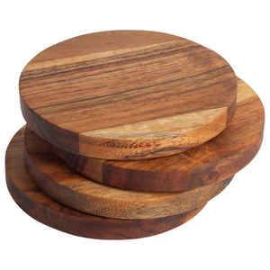 WONDEROVERSEAS Sous-verres classiques en bois de manguier de forme antique Sous-verres en noyer gratuits de meilleure qualité - Product Image 6