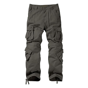 New Winter <b>Men's</b> Cargo Pants Canvas <b>Overalls</b> Outdoor <b>Work</b> Trousers Solid Color Slim Fit Streetwear Customizable Washed - Product Image 3