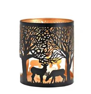 Porte-bougie décoratif moderne en métal et fer forgé personnalisable pour Noël, les mariages et la décoration intérieure - Product Image 2