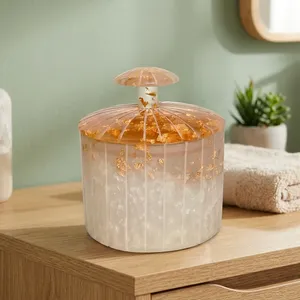 Artizon Studio AS-2767 Custom Eco-Friendly Non-Toxic Resin <b>Jar</b> with Lid Classic Design <b>Kitchen</b> <b>Storage</b> Container OEM Bulk Orders - Product Image 1