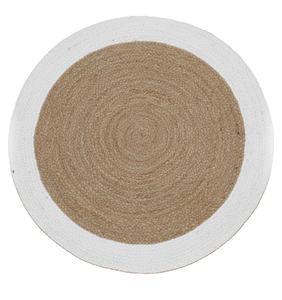Modern <b>Round</b> <b>Placemats</b> Jute and Cotton Braided Anti-Bacteria with Eco-Friendly Floral Pattern Customizable for Home Use - Product Image 1