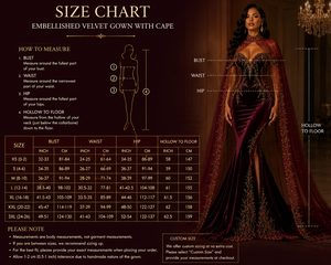 Luxury Modern Burgundy Velvet Embroidered Winter Floor-Length V-neck Asymmetrical Sleeveless Evening Gown Designer Cape Dupatta - Product Image 6