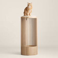 Fabrication en gros de meubles modernes en bois massif pour chats, lit à gratter pour animaux de compagnie, faits à la main au Vietnam