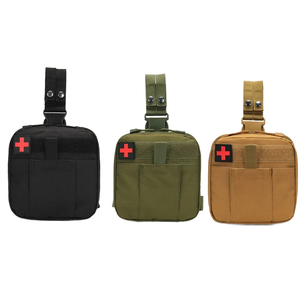 Pochette tactique de premiers secours MOLLE, sac médical compact, pochette utilitaire IFAK détachable, sac à dos de sport d'urgence en nylon imperméable pour l'extérieur - Product Image 6