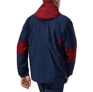 Custom Breathable Designer Windbreaker Jacket Plus Size Quick Dry Color <b>Block</b> Outdoor Street Wear Woven Fabric Windproof Jacket - Product Image 2