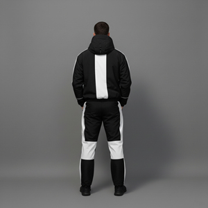 Ensemble de survêtement homme oversize personnalisé avec logo, ensemble jogging deux pièces épais avec pantalon évasé, survêtements imprimés en relief - Product Image 2