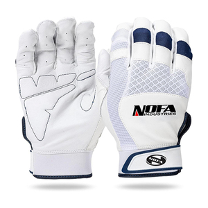 Guantes de Bateo de Béisbol Personalizados para Adultos, de Cuero, Ambidiestros, Acolchados, con Cierre de Hebilla, Tejido de Punto, Negro/Blanco, Tallas S-XXL - Product Image 4