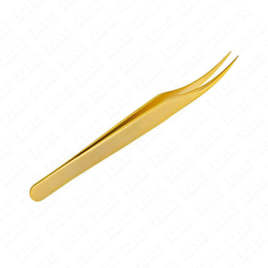 Gold Eyelash Tweezers Set 5 PCS Strong Curved Custom Color Lash Extension <b>Tools</b> Professional Beauty Salon Kit - Product Image 5