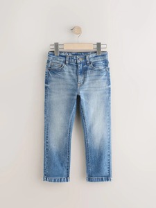 Jean en denim bleu et noir pour homme, coupe ample, jambe large, coton écologique, déchiré, décontracté - Product Image 1