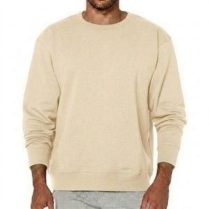 Sweat-shirt à col rond pour homme de qualité supérieure, 100% coton tricoté, coupe classique, couleur unie, pull décontracté, vêtement d'automne - Product Image 1