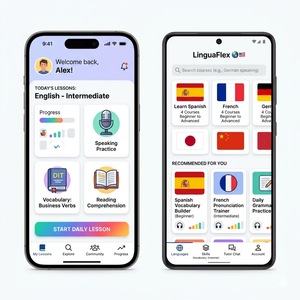แอปเรียนภาษา RoyalCraft สำหรับ iOS และ Android เรียนภาษาอังกฤษ สเปน ฝรั่งเศส เยอรมัน ฝึกพูดภาษา ฝึกทักษะภาษาประจำวัน - Product Image 1