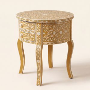 Mesa de Noche Moderna de Lujo con Incrustaciones de Hueso, Estilo Fantasía, Duradera, Hecha a Mano, Mueble de Madera para Sala de Estar, Decoración de Dormitorio - Product Image 4