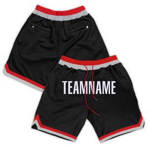En gros OEM Logo Personnalisé Embraided À Séchage Rapide de Sport Hommes de Gym Mesh Basketball Shorts - Product Image 4