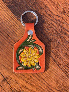 Llaveros de cuero tallados a mano, llaveros de cuero con forma exótica bonita, accesorios de cuero, llaveros bonitos para unisex - Product Image 4