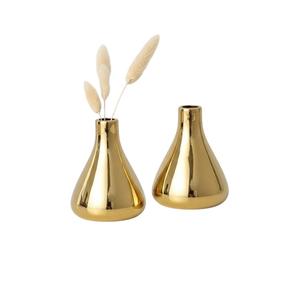 Jarrón de flores de metal de hierro premium, decoración para el hogar, diseño de mármol dorado, jarrón decorativo para sala de estar, oficina, regalo de boda, en oferta. - Product Image 6