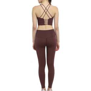 Ladies Yoga Outfit Seamless <b>Crop</b> <b>Top</b> & High Waist Shorts Moisture Wicking Fabric for Running Stretching Yoga 2-Piece Set - Product Image 3