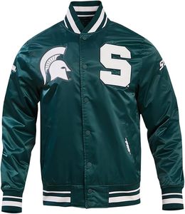 Veste universitaire brodée des Spartans de l'État du Michigan, couleur personnalisée, logo S, style décontracté pour adultes, vêtements de sport printaniers, 100 % respirant - Product Image 5