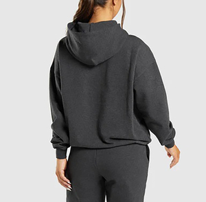 Wholesale Customizable Plus Size Winter Breathable Quick-Dry Fleece Lined Polyester Women's Hoodie Sweatshirt <b>Jogger</b> Tracksuit - Product Image 2