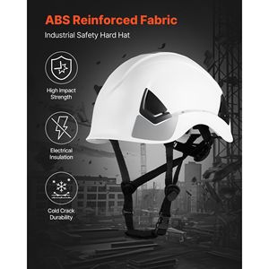 Casco di Sicurezza in ABS Approvato ANSI/ISEA Z89.1 con Visiera, Sospensione a 6 Punti Regolabile, Ventilato, per Uomo - Product Image 3
