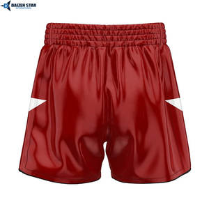 Shorts d'entraînement MMA légers pour hommes, en satin uni, taille haute, avec cordon de serrage, respirants et à séchage rapide - Product Image 2