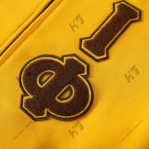 Custom logo Women Sweaters Sorority Yellow and <b>Brown</b> Women's V-neck Ladies Knitted Girl Long Sleeve Sweater Knit Cardigan - Product Image 2