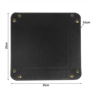 Bandeja de Almacenamiento Plegable Hexagonal para Dados, de Cuero PU y Terciopelo, Doble Cara, Gruesa, para Suministros de Oficina y Herramientas - Product Image 3