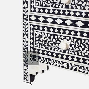 Cajón con Incrustaciones de Hueso de ILAHI, Diseño Moderno con Detalles de Ágata, Mueble Portátil para el Hogar - Product Image 4