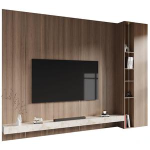 Mueble de TV <span class=keywords><strong>Flotante</strong></span> de <span class=keywords><strong>Madera</strong></span> Minimalista KEJIA con Incrustaciones de Lujo para Sala de Estar - Product Image 2