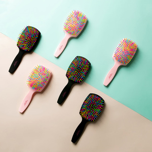 [JWORKS EXT] EYECANDY RAINBOW VOLUME S KING PADDLE HAIRBRUSH Cepillo Desenredante Antiestático con Masajeador de Cuero Cabelludo y Espejo, Corea - Product Image 4