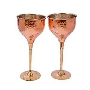 Reusable Classic Metal <b>Goblet</b> Brass/Copper Drinking Chalice <b>Wine</b> Cup for Cocktail Bar Party Wedding Table Decoration - Product Image 5