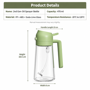 2 in 1 <b>Oil</b> Sprayer and Dispenser Kitchen <b>Cooking</b> <b>Oil</b> <b>Spray</b> <b>Bottle</b> for BBQ Salad Baking and Air Fryer - Product Image 3