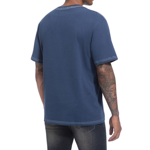 เสื้อยืดคอกลมแขนสั้นสีเทาสำหรับผู้ชาย ผ้าถักเนื้อเจอร์ซีย์ 100% คอตตอน น้ำหนัก 240 กรัม สีพื้น เรียบหรู เป็นมิตรกับสิ่งแวดล้อม แห้งเร็ว ระบายอากาศได้ดี - Product Image 5