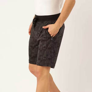 Shorts de sport pour homme, noirs, imprimés vintage, 100% coton, décontractés, pour la gym, l'entraînement, la course à pied, respirants - Product Image 2