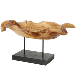 งานประติมากรรมไม้สักรีไซเคิลทำมือ - ของตกแต่งบ้านขายส่ง - Product Image 1