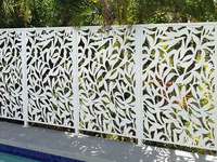 Clôture en aluminium découpée au laser, résistante à la corrosion, pour jardin extérieur, sur mesure, avec revêtement en poudre