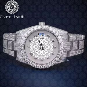 Montre de luxe Charm Jewells en acier inoxydable, boîtier de 40 mm, mouvement mécanique, cadran en verre lumineux, résistance à l'eau 10 bars, date automatique - Product Image 1